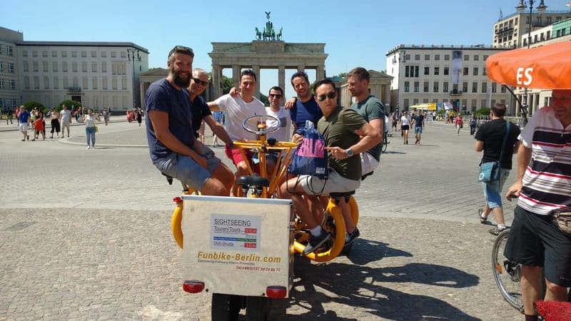 Berlin: Fun Private Guided Sightseeing Tours with Teambikes - Memorials near the Brandenburg Gate