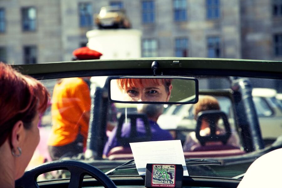 Berlin: The Wall Ride Guided Trabi Tour - Following the convoy through Berlin
