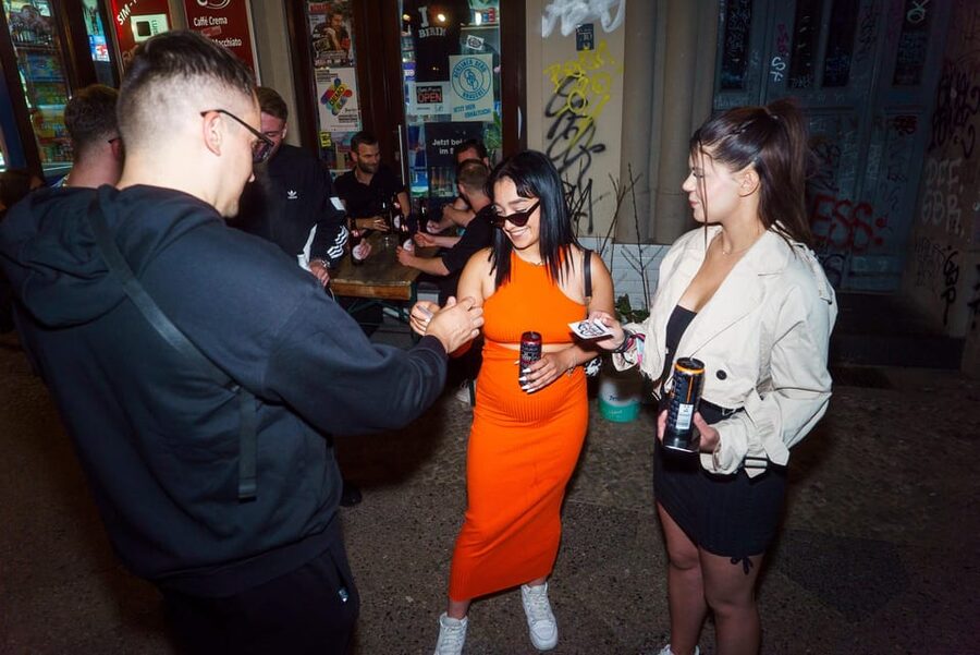 Berlin: Underground Party Tour - Starting with a free drink at Café ROJ 49
