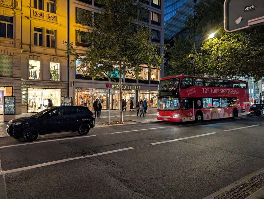 Christmas market lights tour bus through Berlin, free mulled wine (2.5 hours) - Checkpoint Charlie adds a historical layer