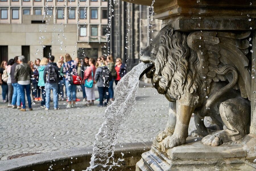 Cologne Cathedral and Old Town Tour with 1 Kölsch - Walking toward the Rhine and Great St. Martin