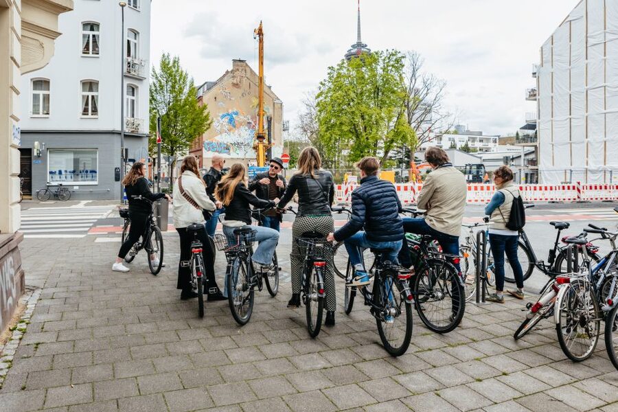 Cologne: Ehrenfeld Street Art Bike Tour - The Colonius TV Tower and MediaPark