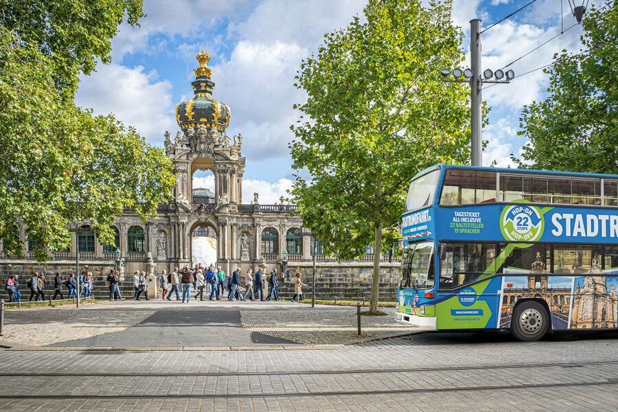 Dresden: 1-Day Hop-On-Hop-Off Bus Tour - Elbe palaces, Schillerplatz, and the Blue Wonder
