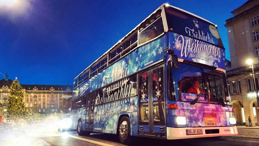 Dresden: Christmas Sightseeing Tour with a 'Pflaumentoffel' - Seeing Christmas Dresden from a heated double-decker
