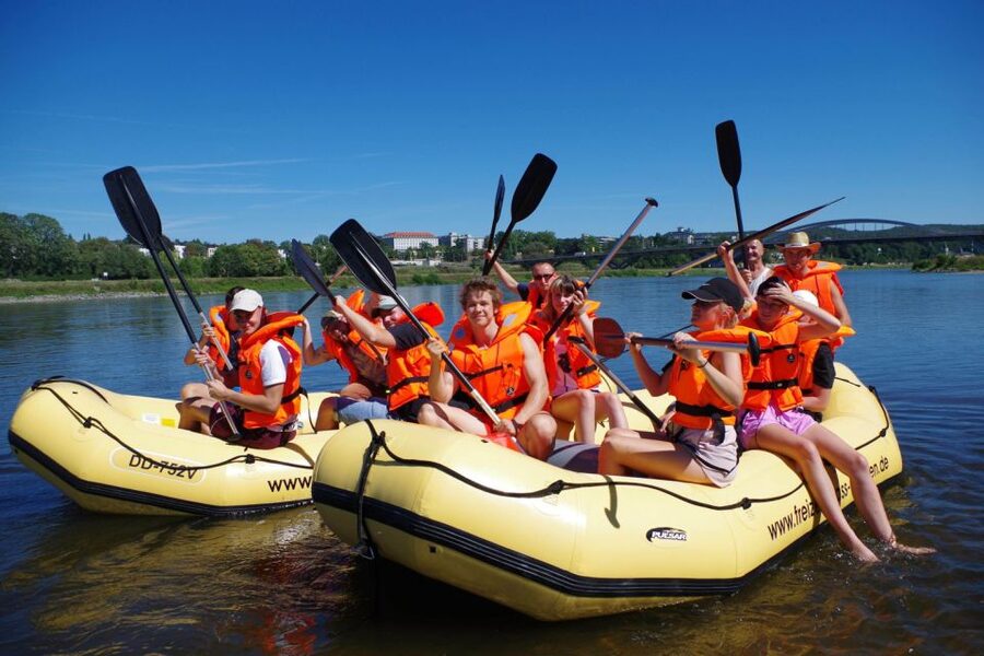Dresden: Private Inflatable Boat Tour with Beer Garden Stop - Dresden’s old town from the water