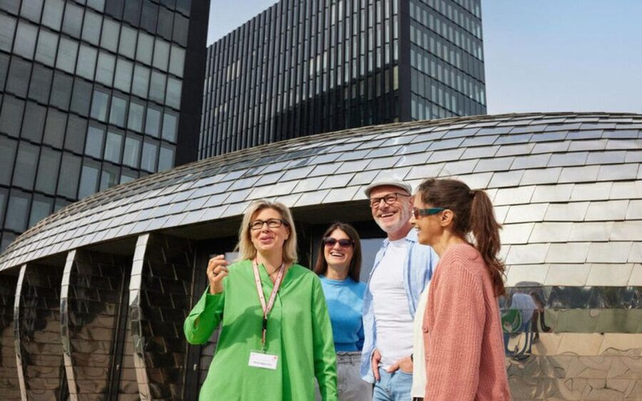 Düsseldorf: MedienHafen Tour - The Rhine Tower, Düsseldorf’s Vertical Marker