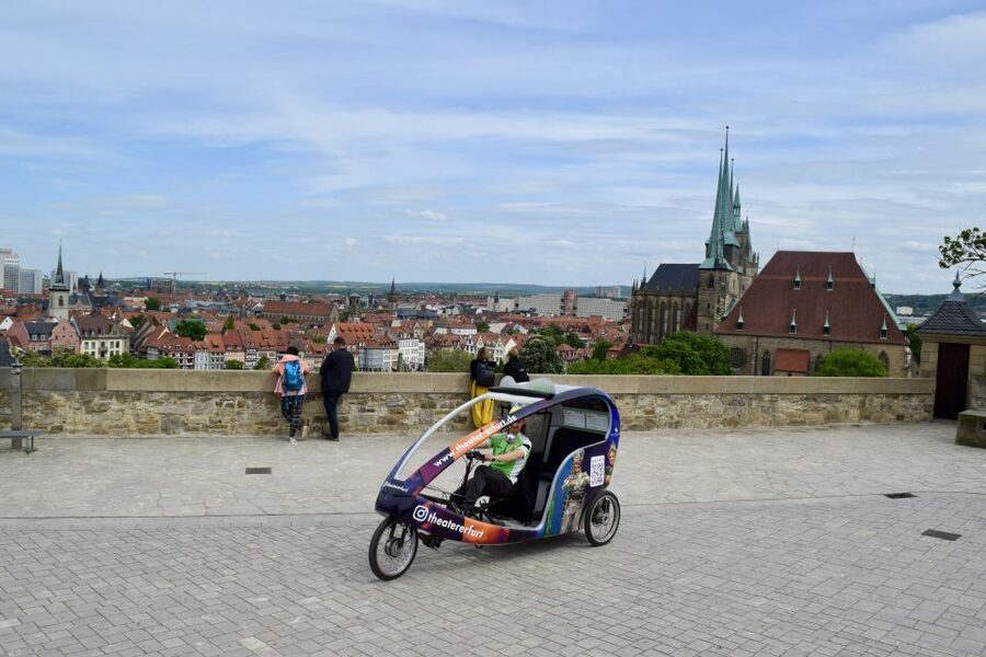 Erfurt: Guided Petersberg Citadel Tour by E-Rickshaw - First views from the Petersberg walls
