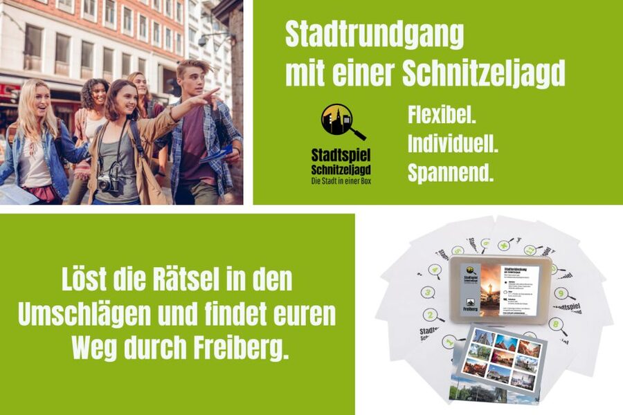 Freiberg: Scavenger Hunt Self-Guided Walking Tour - A city tour with a puzzle in the middle