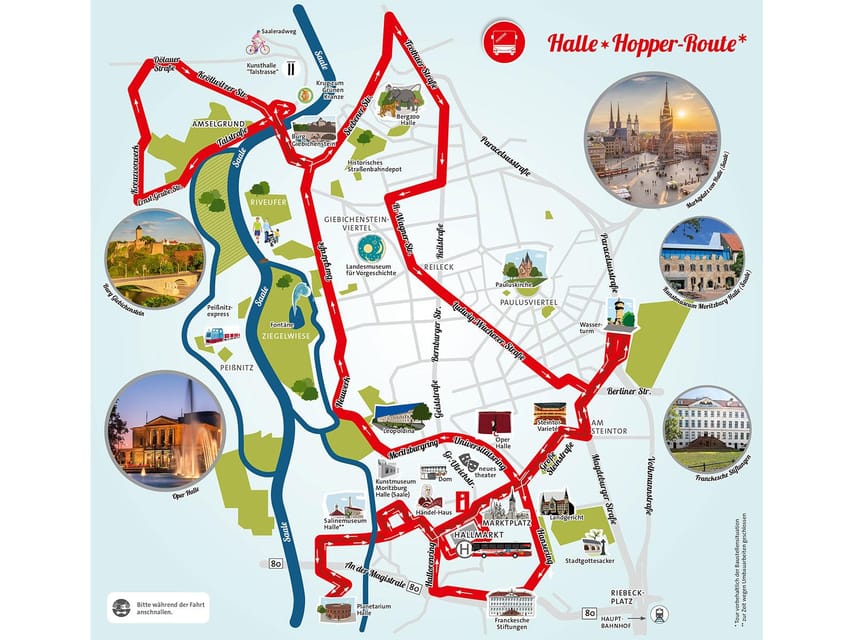 Halle (Saale) : Die Stadtrundfahrt mit dem Halle-Hopper - Planetarium Halle and the final stretch