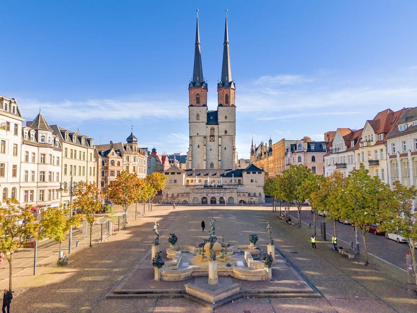 Halle (Saale) : Die Stadtrundfahrt mit dem Halle-Hopper - Hallmarkt and the market center