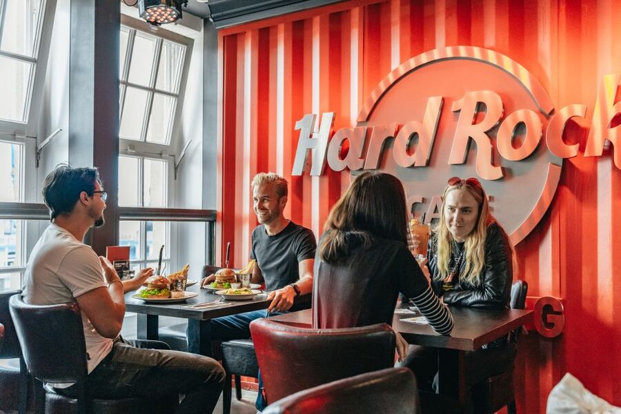 Hamburg: Hard Rock Cafe Skip-the-Line Meal - Inside the cafe: music memorabilia and American style