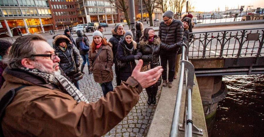Hamburg: Speicherstadt and HafenCity 2-Hour Tour - Crossing Kibbelsteg into the warehouse district