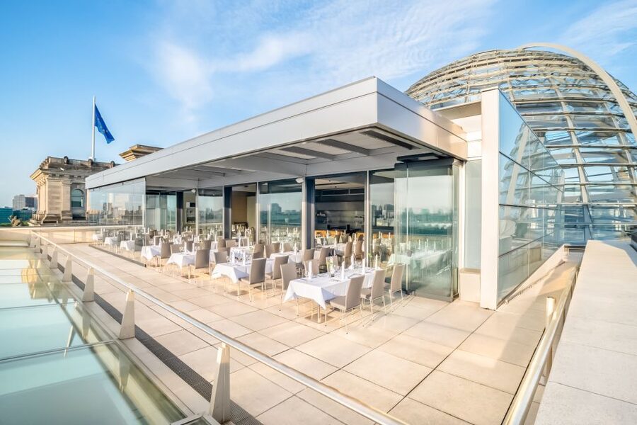 Rooftop Aperitif at Reichstag Käfer Restaurant - Getting through Reichstag security