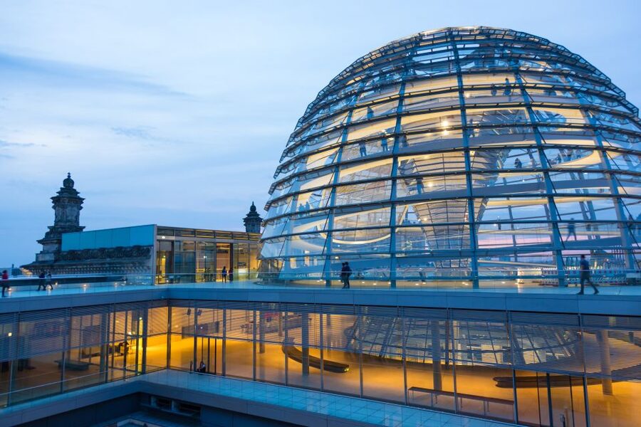 Rooftop Aperitif at Reichstag Käfer Restaurant - The Käfer aperitif, from tarts to sandwiches